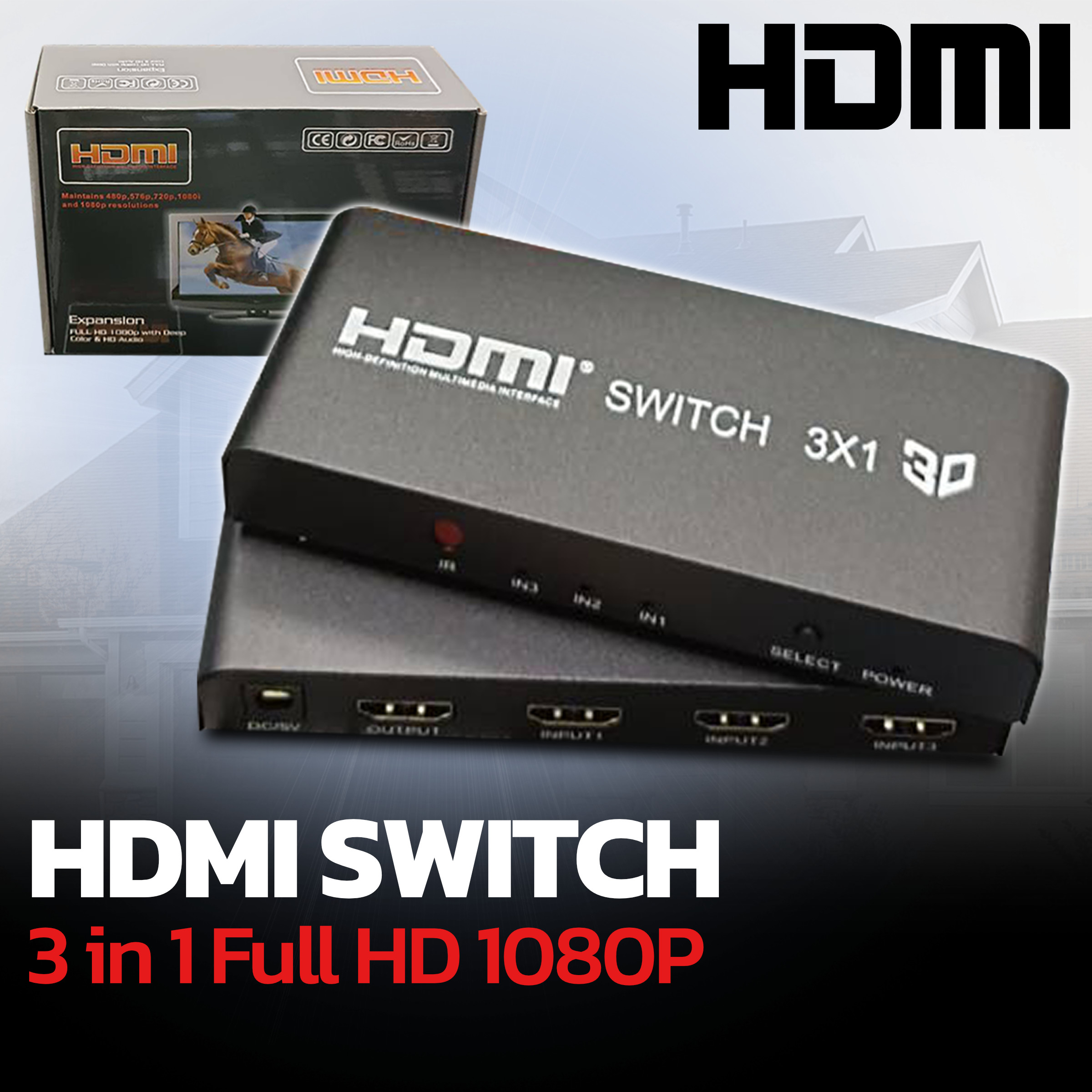 HDMI Switch IN 3 OUT 1 1080P