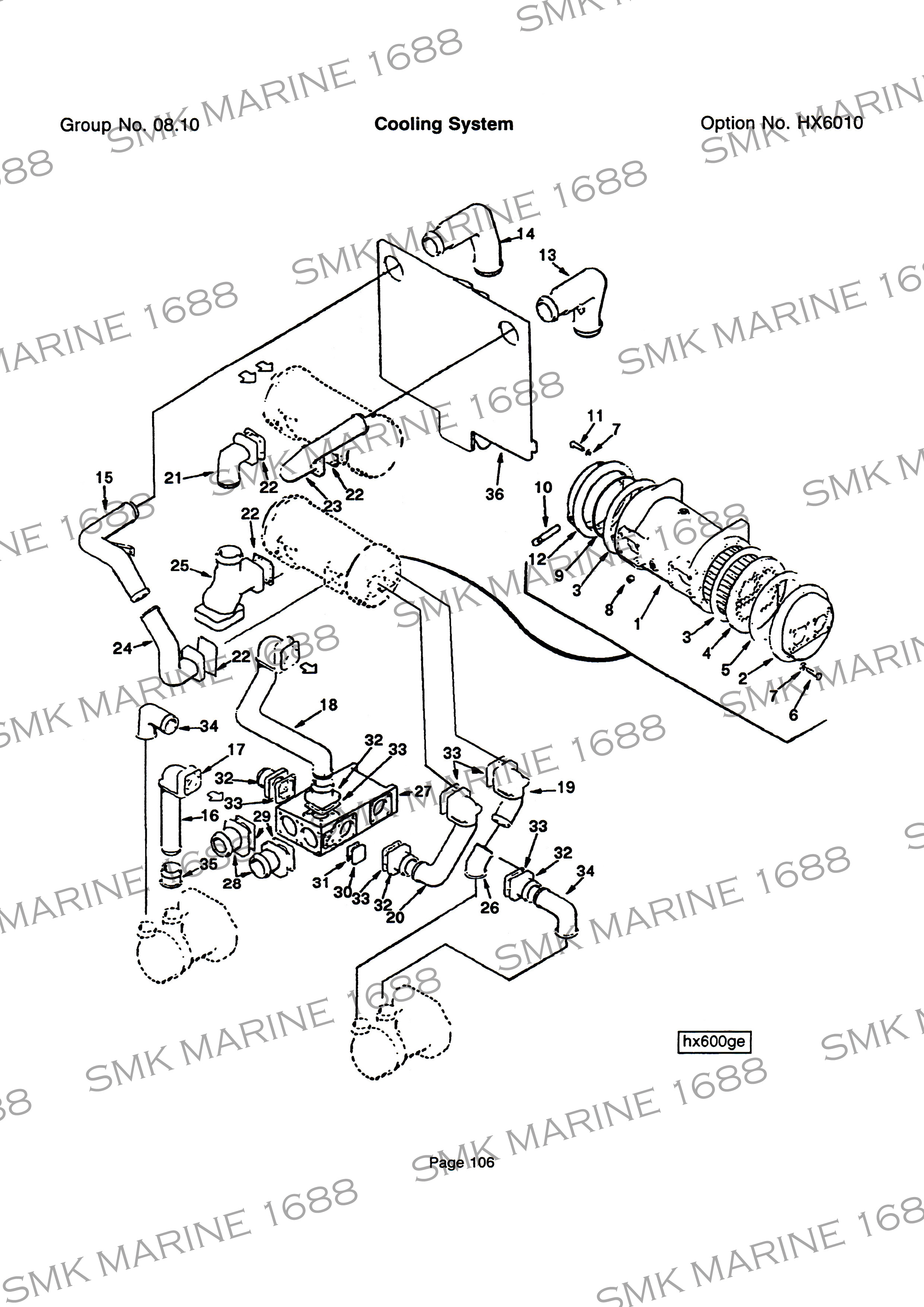 Cummins K Series 30113xx Heal Exchanger Cover / ฝาCoolerน้ำทะเล