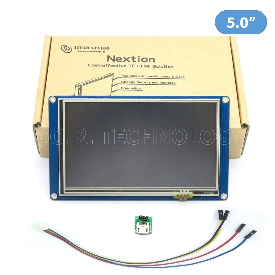 (1ชิ้น) AA297 จอแสดงผล แบบสัมผัส Nextion NX8048T050 ขนาด 5 นิ้ว Resistive Touch Screen Man-machine interface HMI kernel