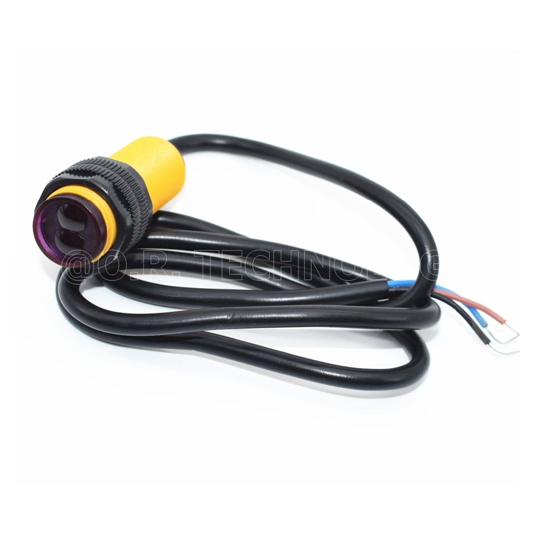 (1ชิ้น) AD138 เซ็นเซอร์ตรวจจับวัตถุ เซนเซอร์ตรวจจับสิ่งกีดขวาง ด้วยอินฟาเรด ปรับระยะได้ 3-80ซม. E18-D80NK 5VDC Adjustable Infrared Sensor Switch 3-80cm NPN NO (เซนเซอร์ขนาด 45mm) for Arduino