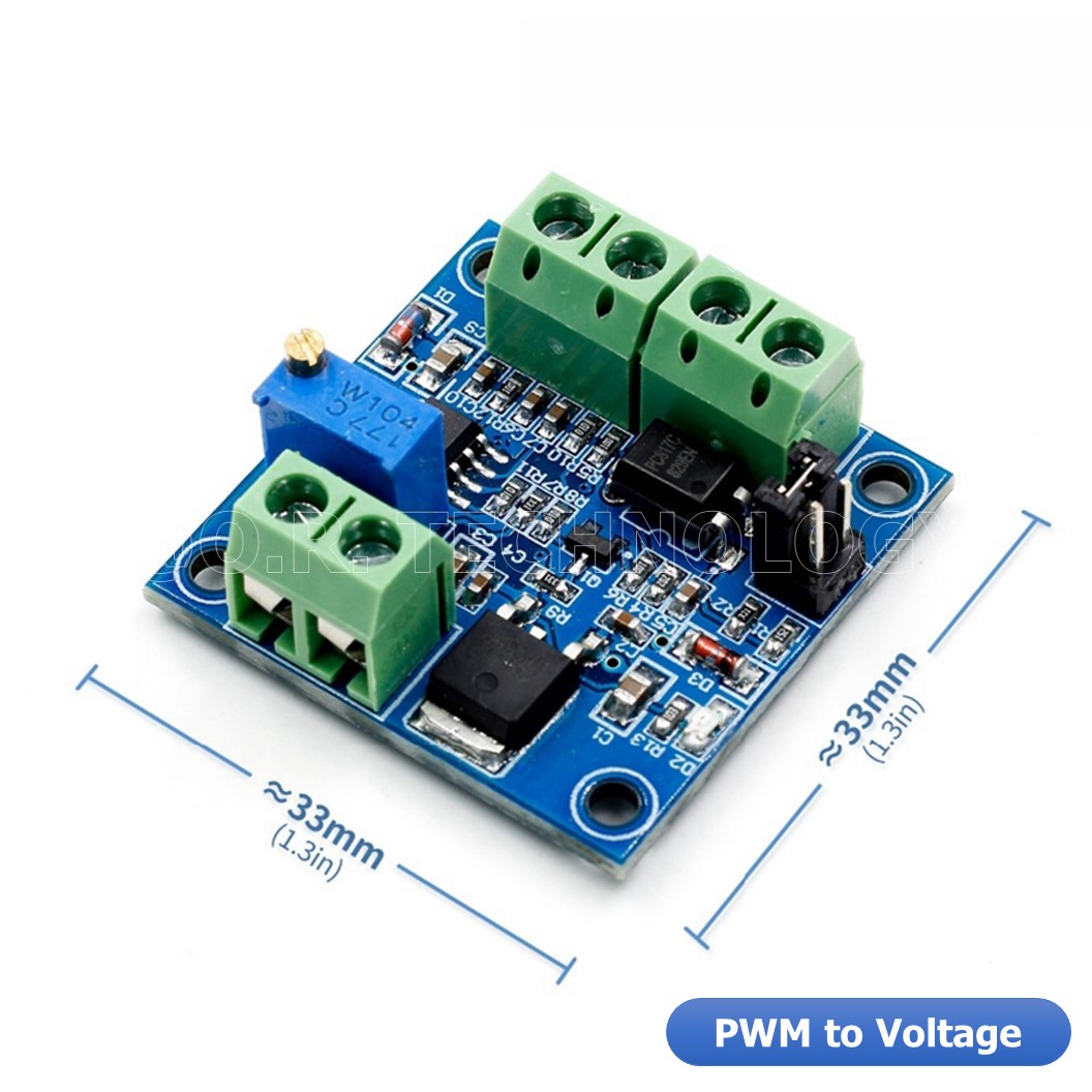 (1ชิ้น) AA685 โมดูลแปลง PWM เป็นโวลต์ PWM to Voltage Converter Module 0%-100% to 0-10V Digital to Analog Signal PWM Adjustable Power Module