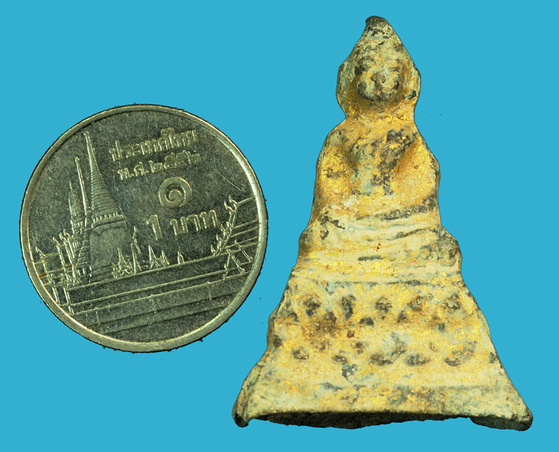 ขายแล้ว*35938 พระรัตนลงรักปิดทอง เนื้อชินตะกั่วเก่า 13