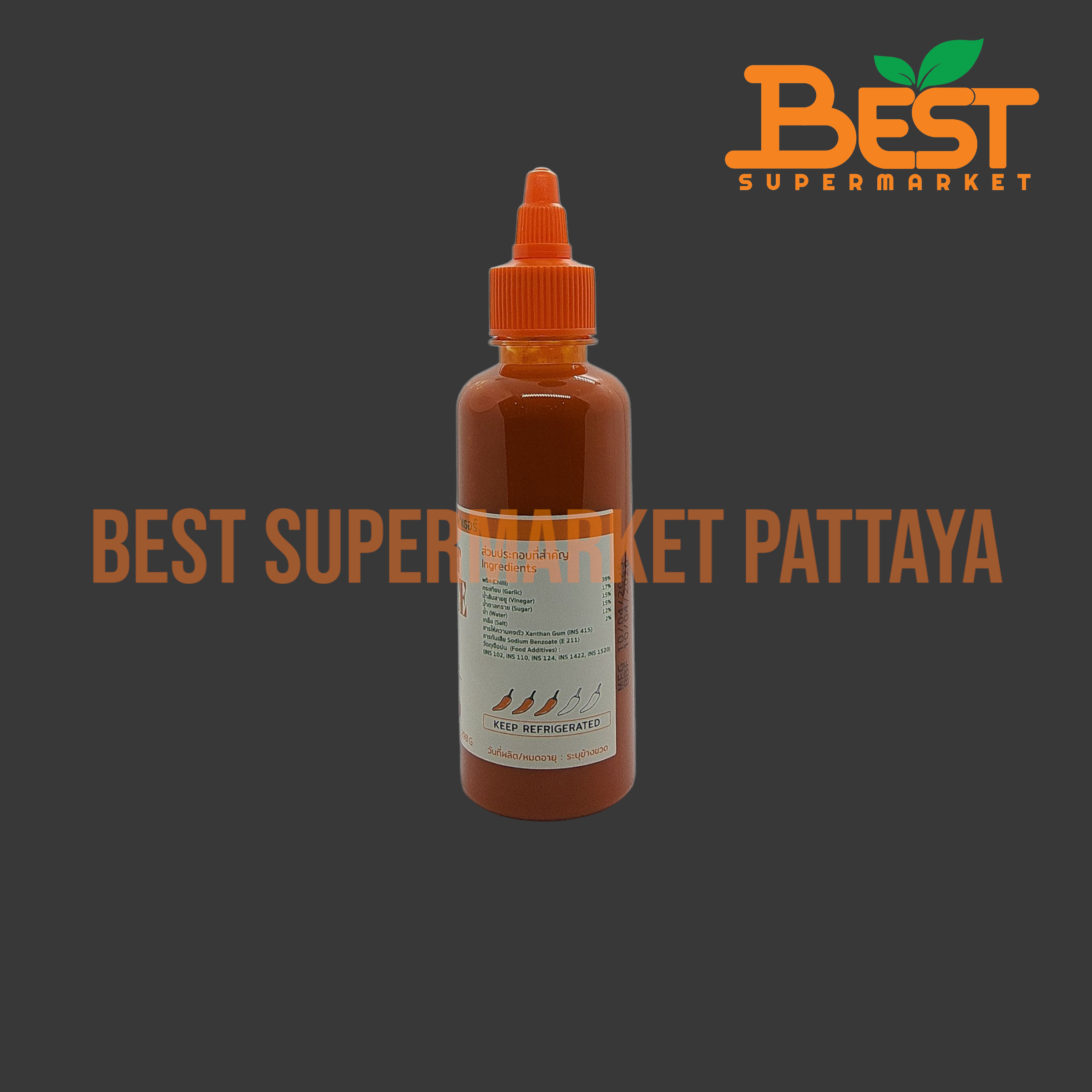 ซอสพริกศรีราชา รสดั้งเดิม 290 กรัม. Godfather Hot Sauce SriRaCha Original. 290 g.