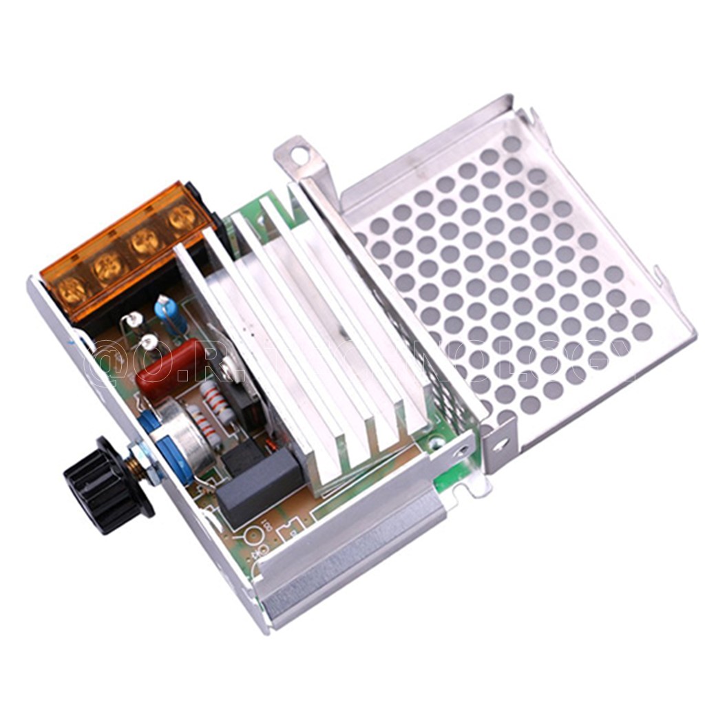 (1ชิ้น) NA381 ไทริสเตอร์ แผงควบคุมความเร็ว แสง อุณหภูมิ โมดูลควบคุมแรงดันไฟฟ้า ตัวปรับลดความเร็วสำหรับมอเตอร์ High-Power Thyristor Electronic Regulator, Dimming Speed Regulation, with Insurance Shell 4000W 220VAC to 0-220VAC (พร้อมกล่อง)