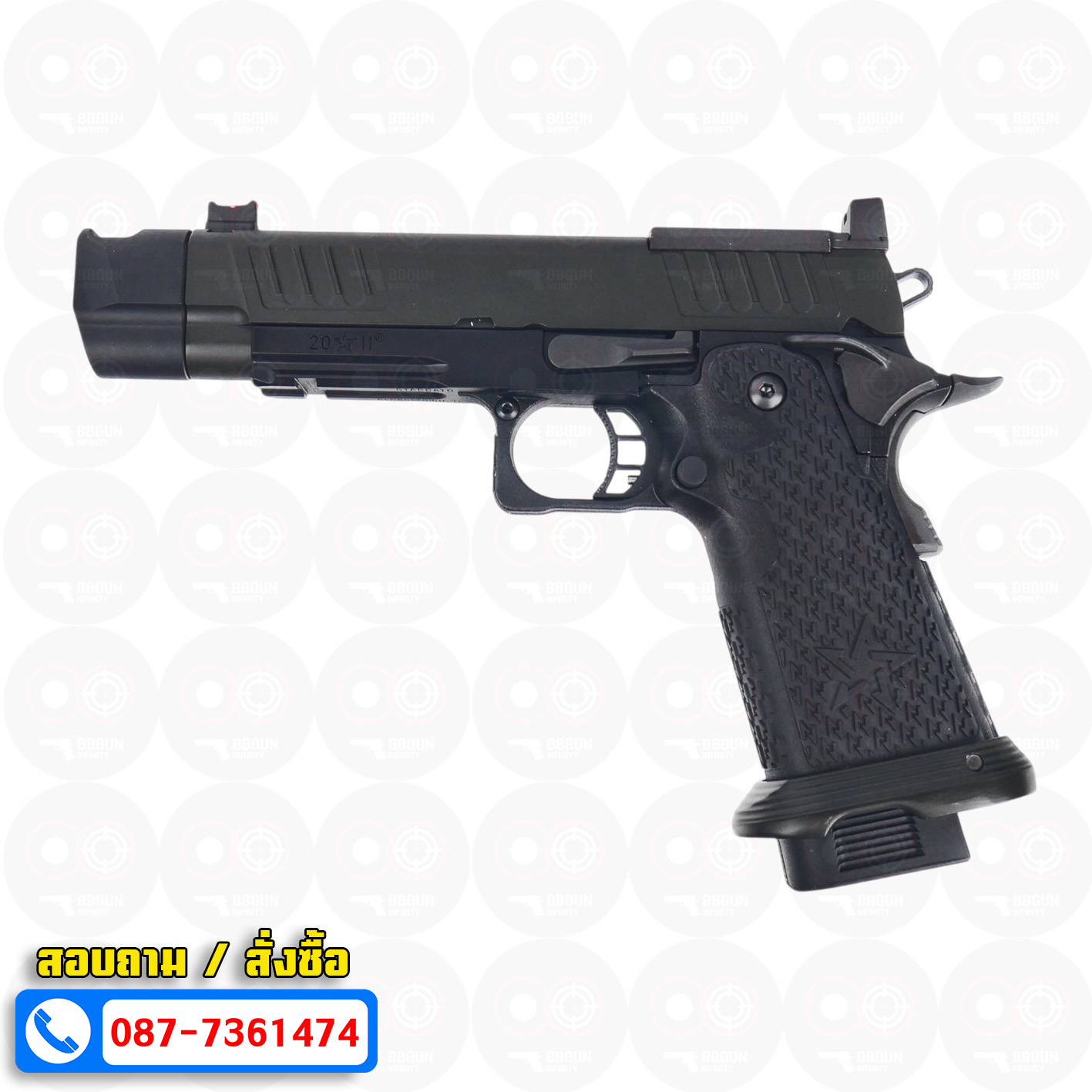 บีบีกันอัดแก๊ส ARMY R611-2 EMG Staccato P Comp 2011 VIP Grip BB GUN