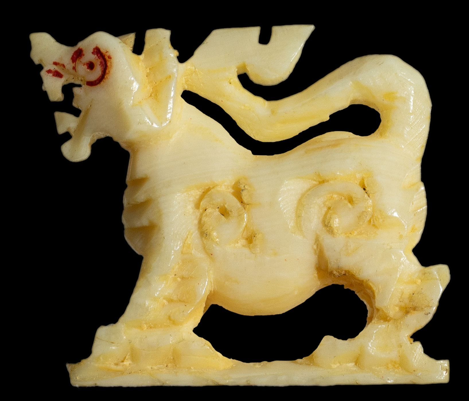 สิงห์งาแกะหลวงพ่อมุ่ย วัดดอนไร่ องค์เล็ก ขวัญเลข ๑ ปาก 5 แฉก