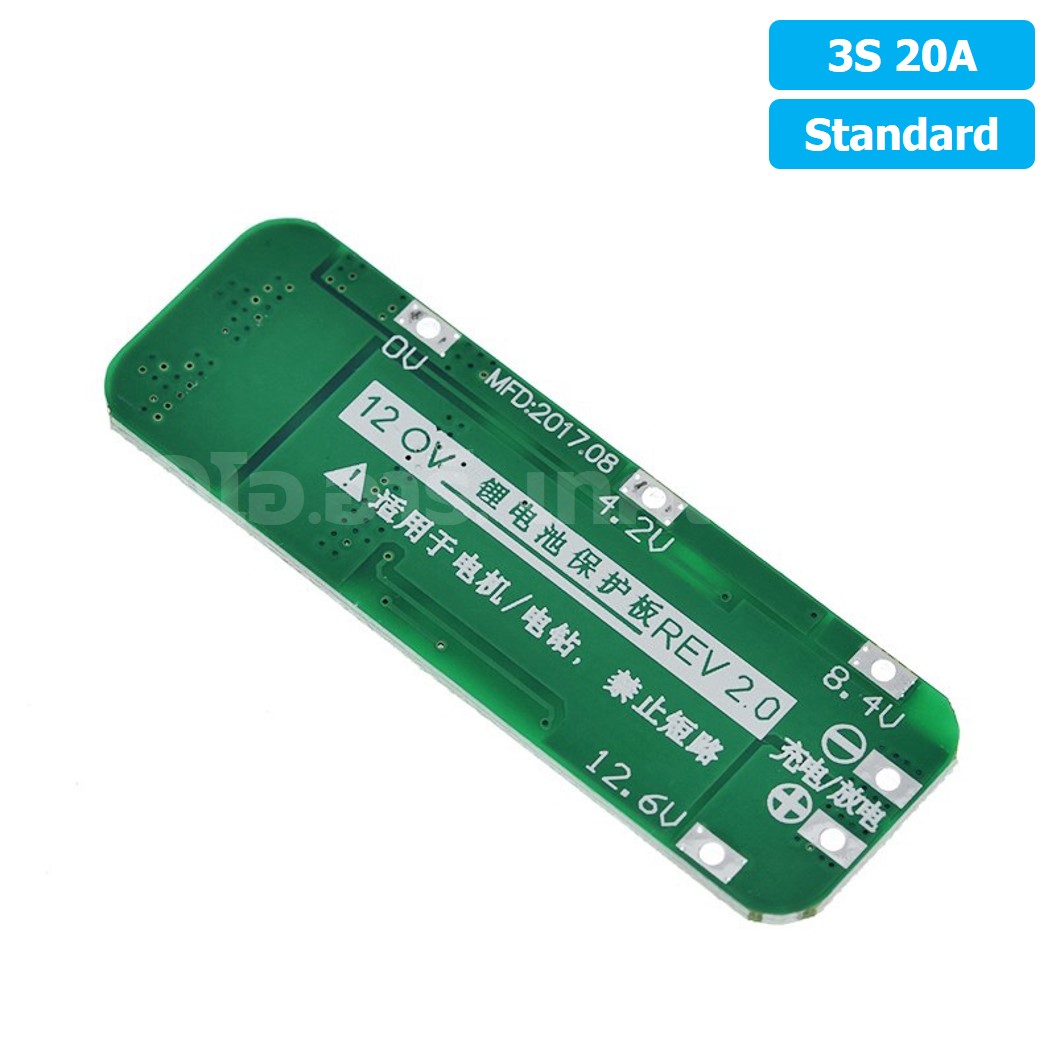 CM631 3S 20A Standard โมดูลชาร์จแบตเตอรี่ BMS 3-Series 20A 18650 Lithium Battery Protection Module แบตลิเธียม