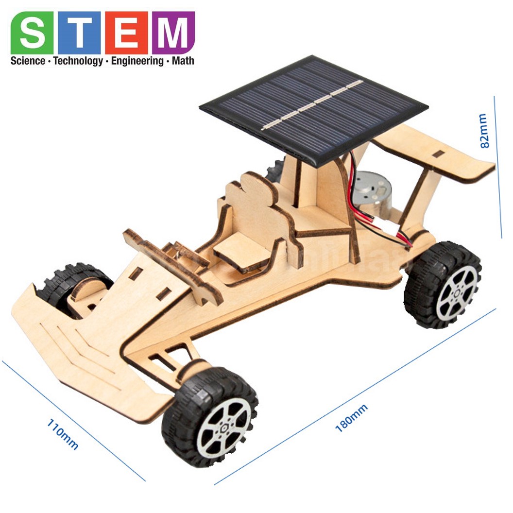T-M204 ชุดประกอบไม้ รถแข่ง พลังงานแสงอาทิตย์ Solar Racing Wooden Kit STEM Education ของเล่นเสริมทักษะ เสริมพัฒนาการ