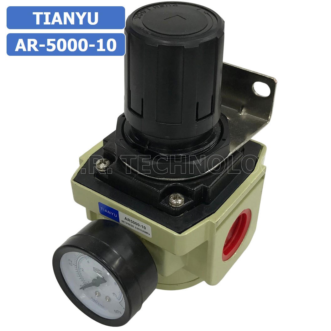 (1ชิ้น) AR-5000-10 ตัวปรับแรงดันลม ชุดปรับแรงดันลม Air Regulator Pneumatic TIANYU AR5000-10
