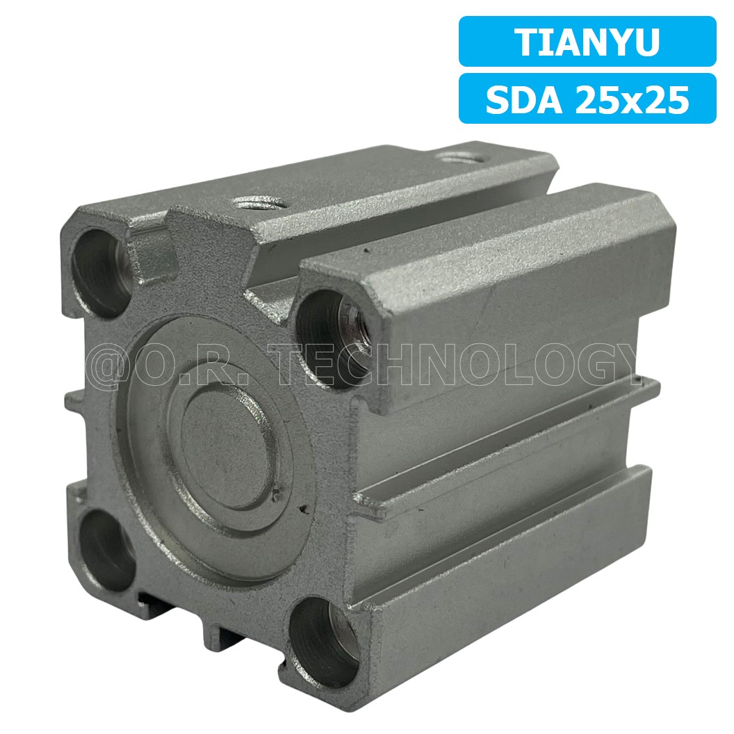 (1ชิ้น) SDA 25x25 กระบอกลมคอมแพค กระบอกลม รุ่นคอมแพค Compact Air Cylinder SDA Series แบบคอมแพค