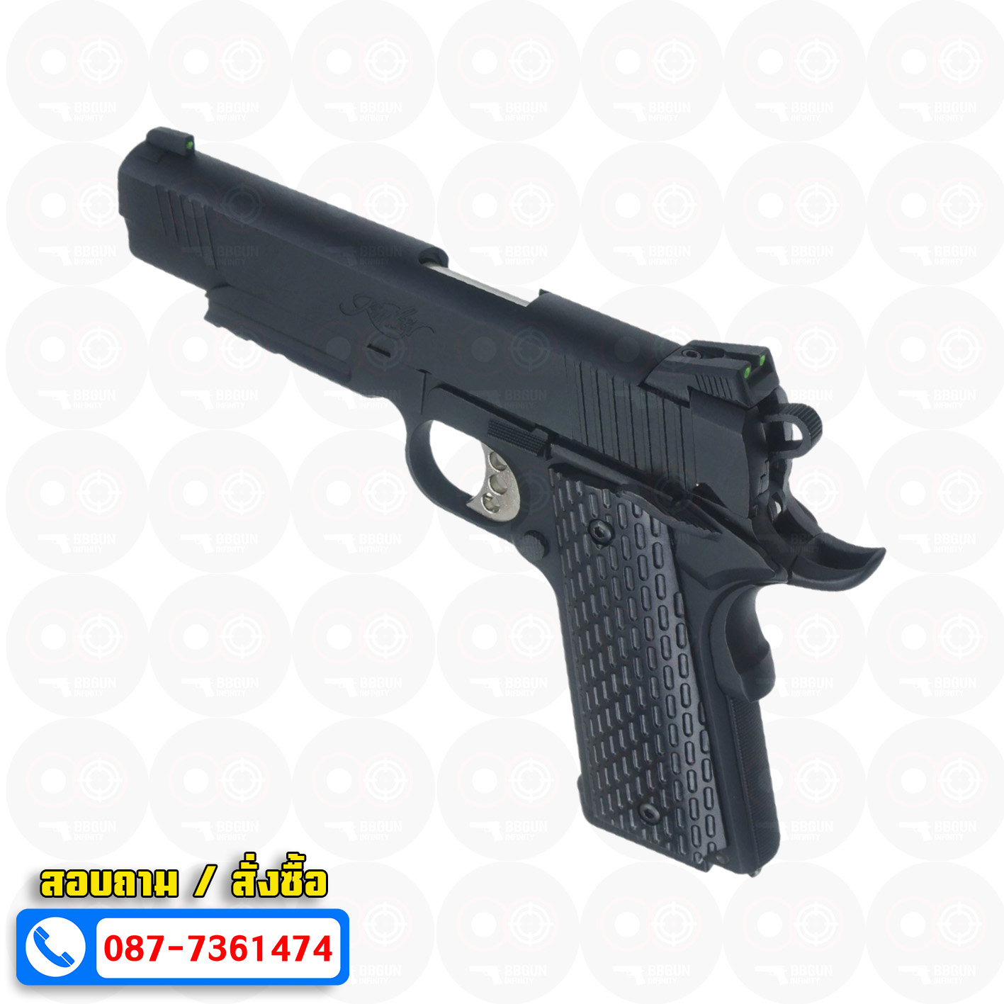 บีบีกันอัดแก๊ส Army Armament R28 Kimber Warrior 1911 สีดำ BB GUN
