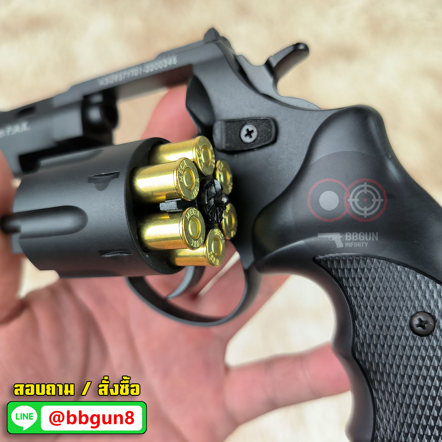 ปืนแบลงค์กันลูกโม่ ยี่ห้อ ZORAKI รุ่น R2 TD 3" สีดำ ลำกล้อง 3 นิ้ว Blank Gun (แถมกล่องใส่ปืน)