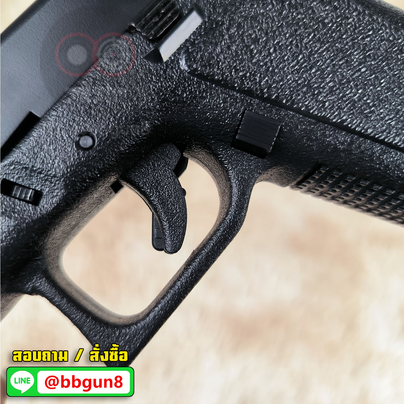 HFC HA-117 (Marking Version) Spring Powered Pistol มีมาร์คกิ้งสมจริงบนสไลด์ ลูกหมดแม็กกาซีนสไลด์ค้าง มีระบบเซฟไก ช่องคัดปลอกเปิด