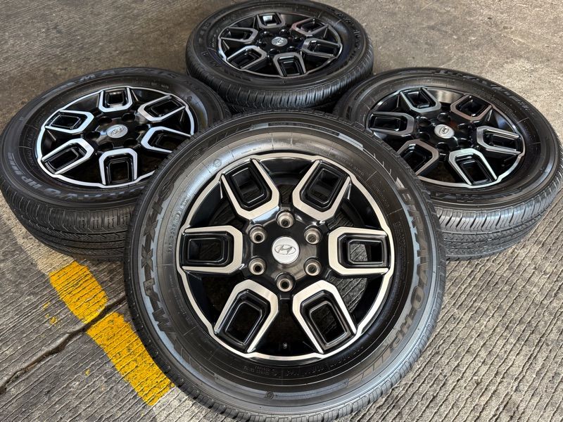 ล้อ Hyundai Staria ขอบ 17 🛞 H-1. 6/139 ใส่ได้ทุกรุ่น สภาพนางฟ้า 💢 ยาง 235/60/17ปี24 (1 ชุด 4 วง)