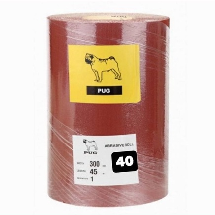 กระดาษทรายม้วน ตราหมา (อินโด) หน้าทรายสีแดง ขัดไม้ ขัดแห้ง