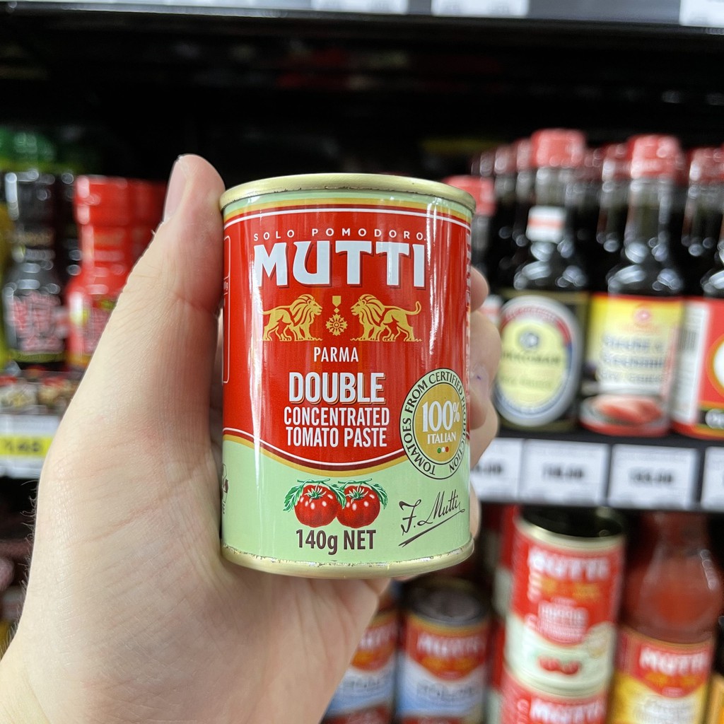มุตติ มะเขือเทศบดละเอียด (Paste) น้ำหนักสุทธิ 140 กรัม Mutti Double Concentrated Tomato Paste 140 g.