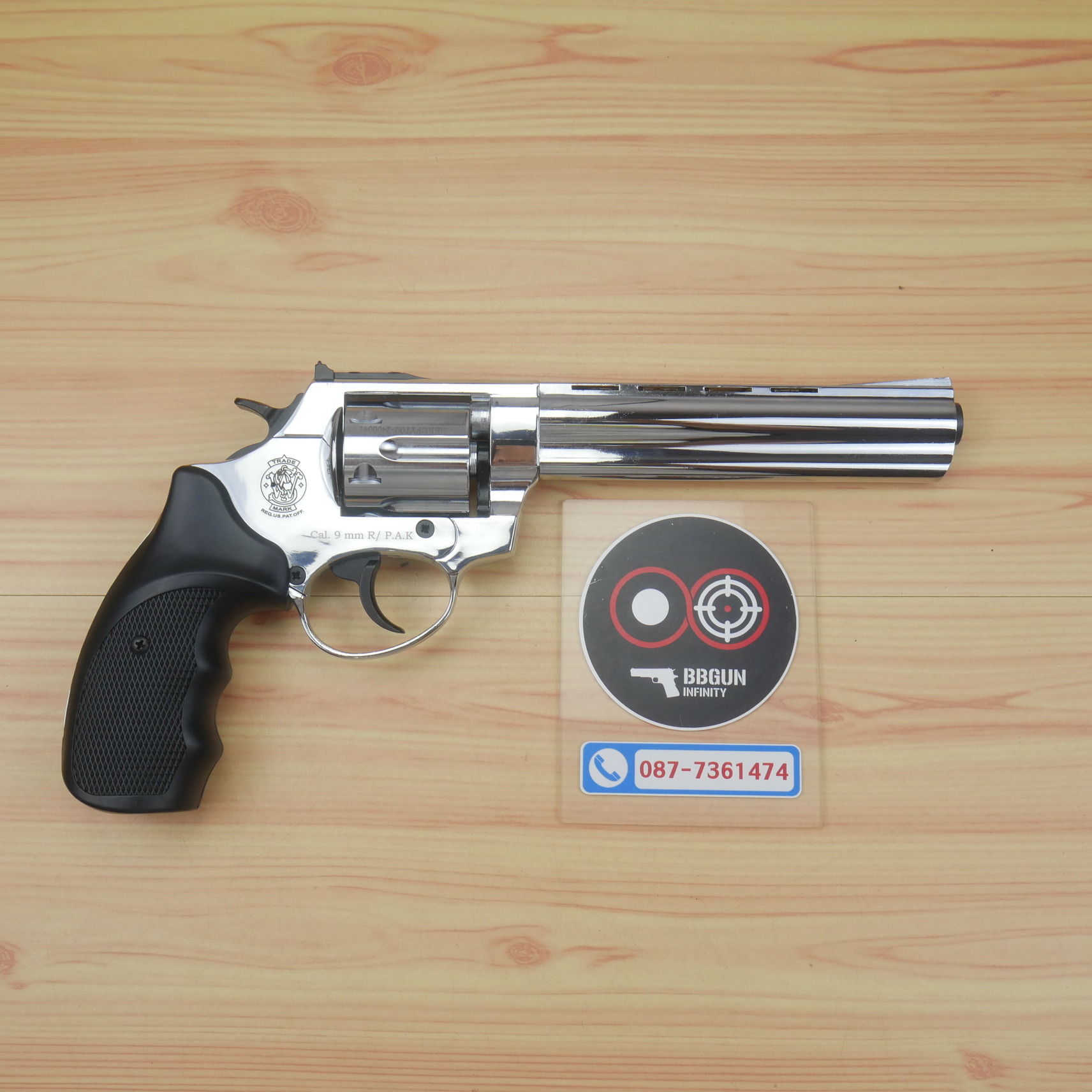 แบลงค์กันลูกโม่ Ekol Viper 6 นิ้ว สีเงินเงา Revolver 6" Blank Gun