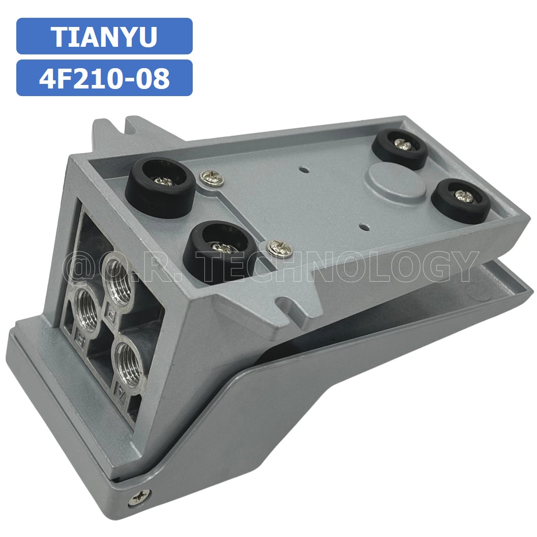 (1ชิ้น) 4F-210-08 เท้าเหยียบลม วาล์วเท้าเหยียบ Foot Switch Valve Pneumatic TIANYU 4F210-08