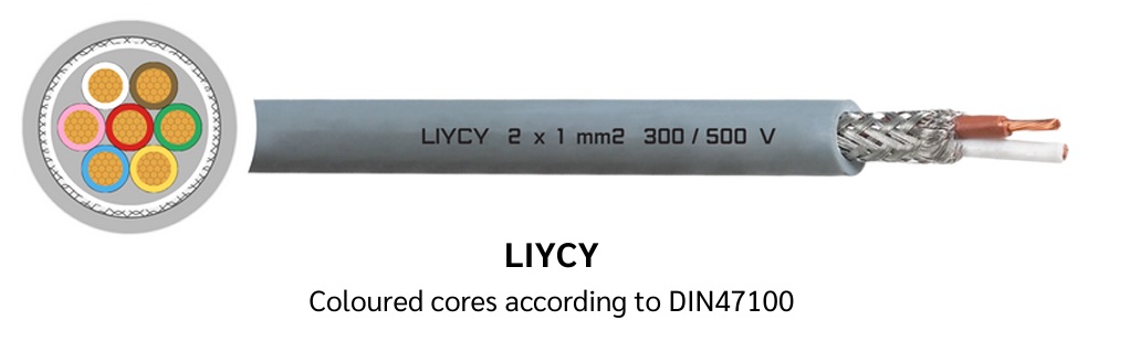 LIYCY JZ/OZ_JB/OB 300/500V 2*1 mm2 Copper braided screen cable สอบถาม