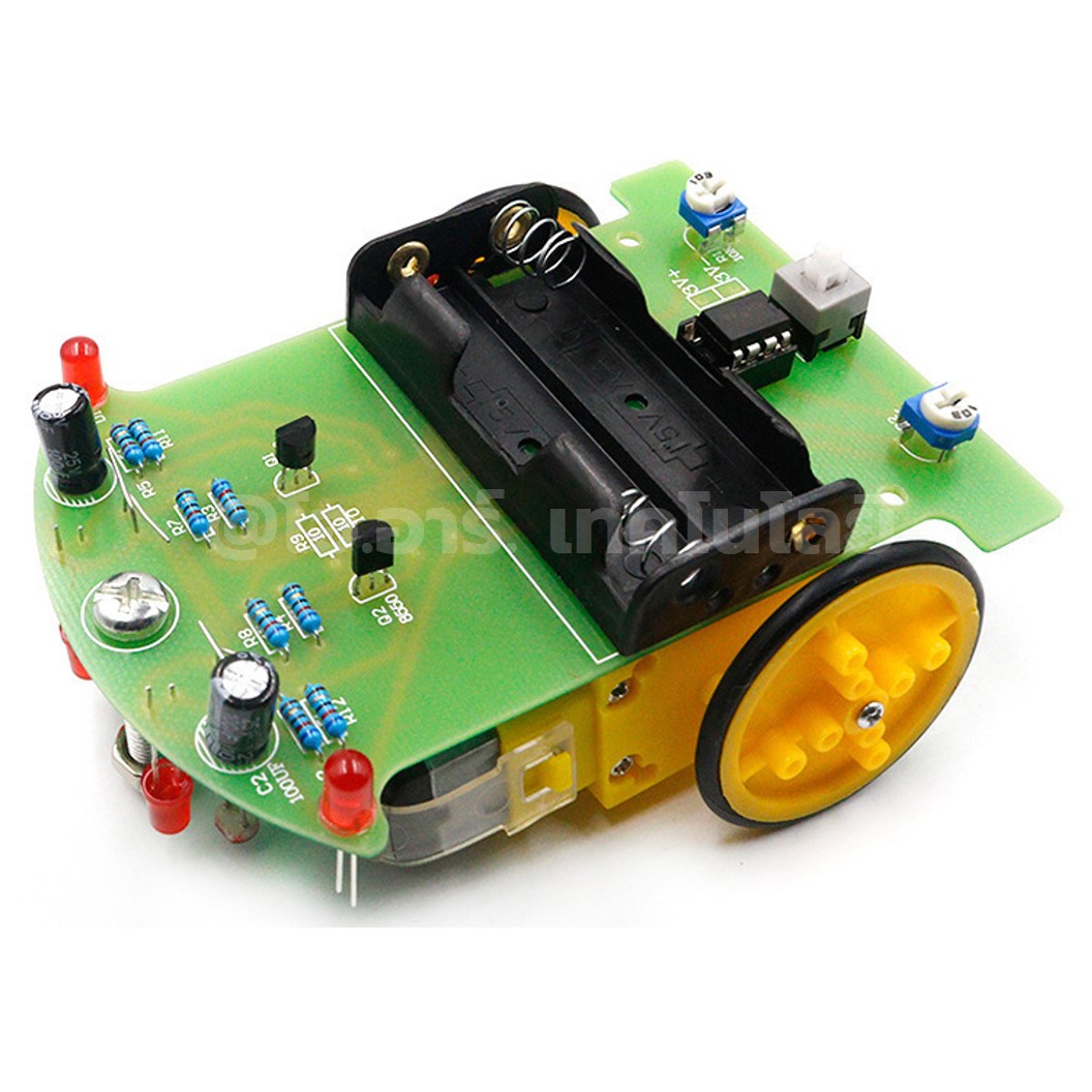 AD090 รถวิ่งตามเส้น ชุดวงจรรถวิ่งตามเส้นสีดำ DIY D2-1 Intelligent tracing car kit tracking line