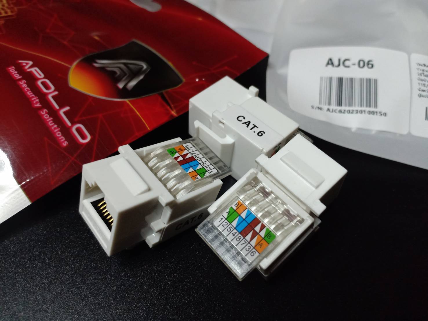 Apollo เต้ารับ RJ45 สำหรับ CAT5,CAT6