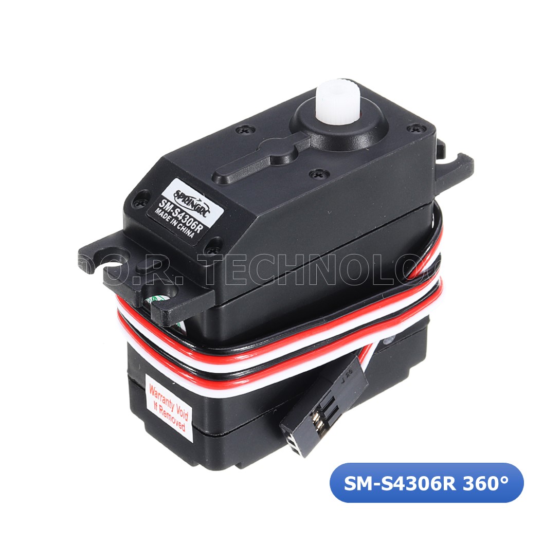 (1ชิ้น) NA304 เซอร์โวมอเตอร์ Spring RC SM-S4306R 6KG Continuous Rotation Robot Servo 360 องศา