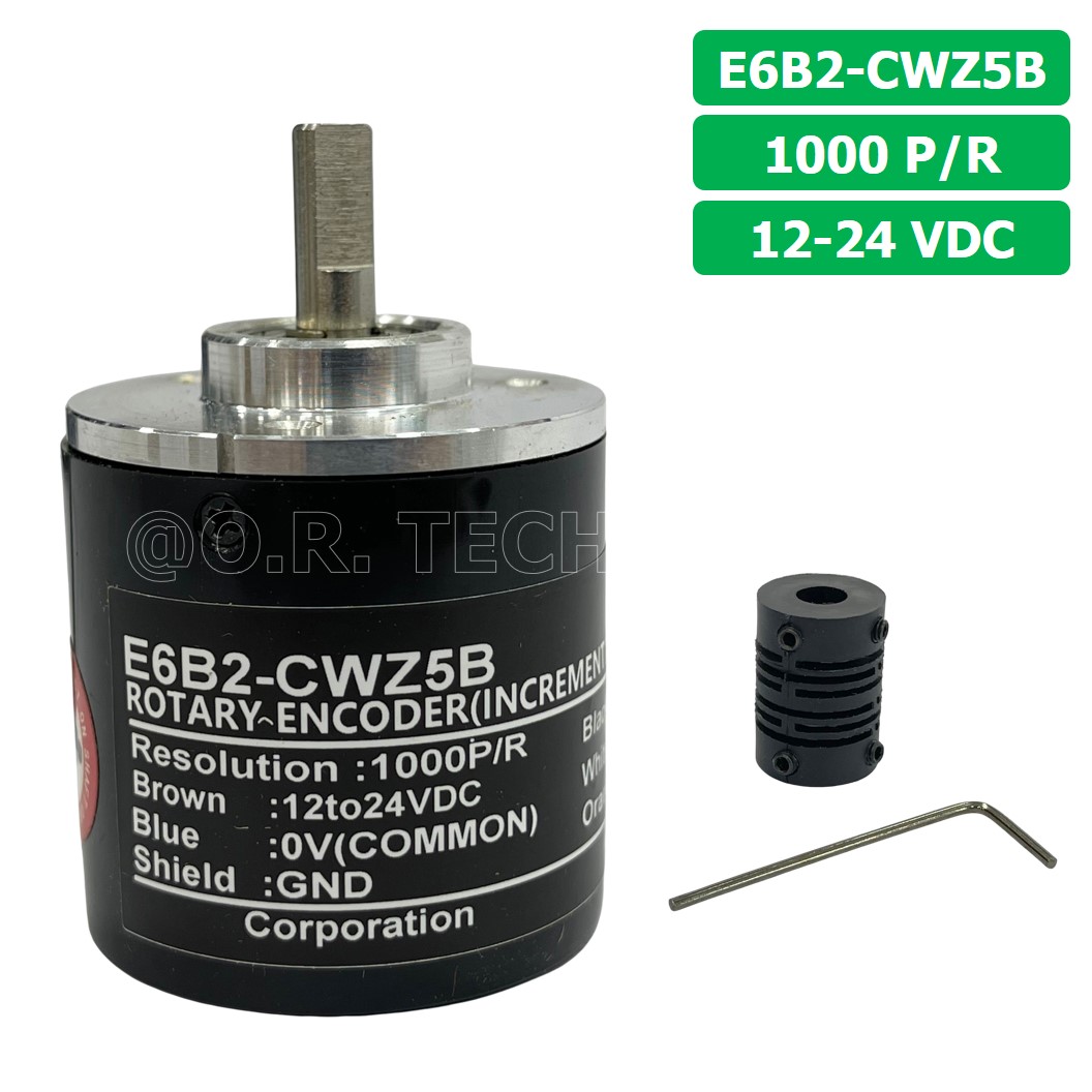 (1ชิ้น) E6B2-CWZ5B 1000P/R 12-24VDC โรตารี่เอ็นโค้ดเดอร์ ROTARY ENCODER (INCREMENTAL)
