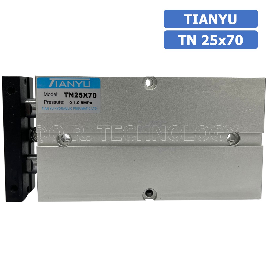 TN25 กระบอกลม แบบแกนคู่ กระบอกลมคอมแพ็ค 2 แกน Twin-Rod Cylinder compact Double-shaft Air Pneumatic (Bore25 x Stroke10-70)