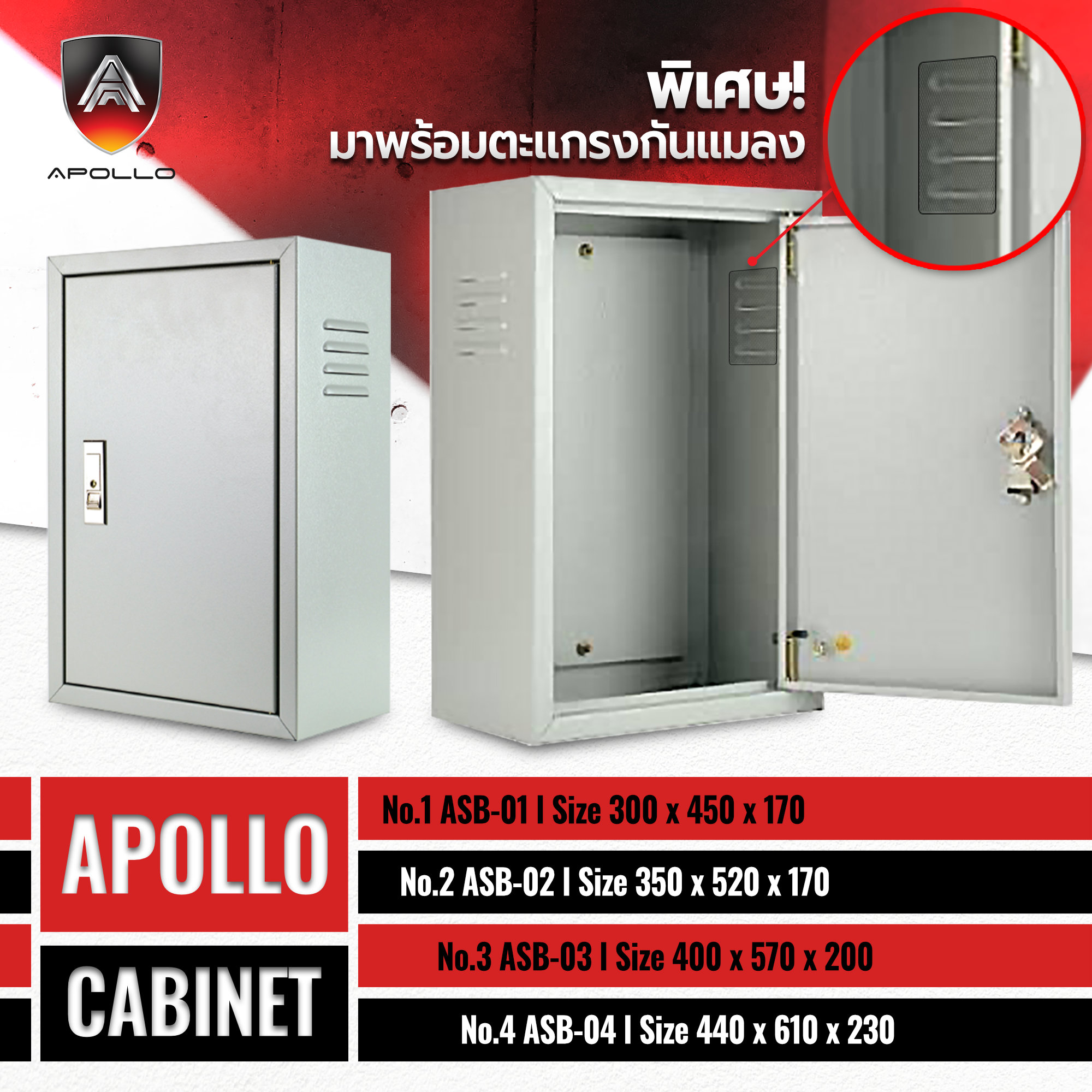 Apollo ตู้สวิชบอร์ด มี 4 เบอร์