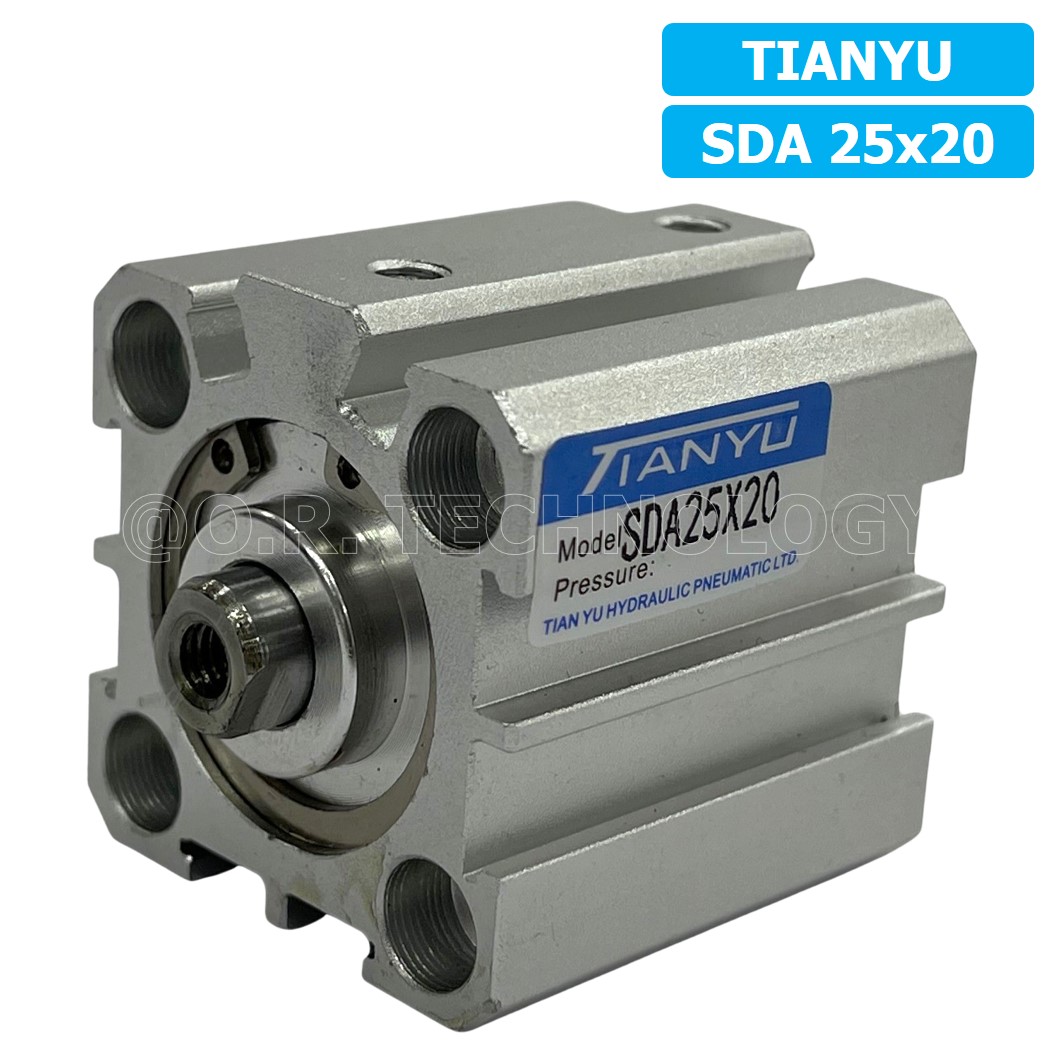 (1ชิ้น) SDA 25x20 กระบอกลมคอมแพค กระบอกลม รุ่นคอมแพค Compact Air Cylinder SDA Series แบบคอมแพค