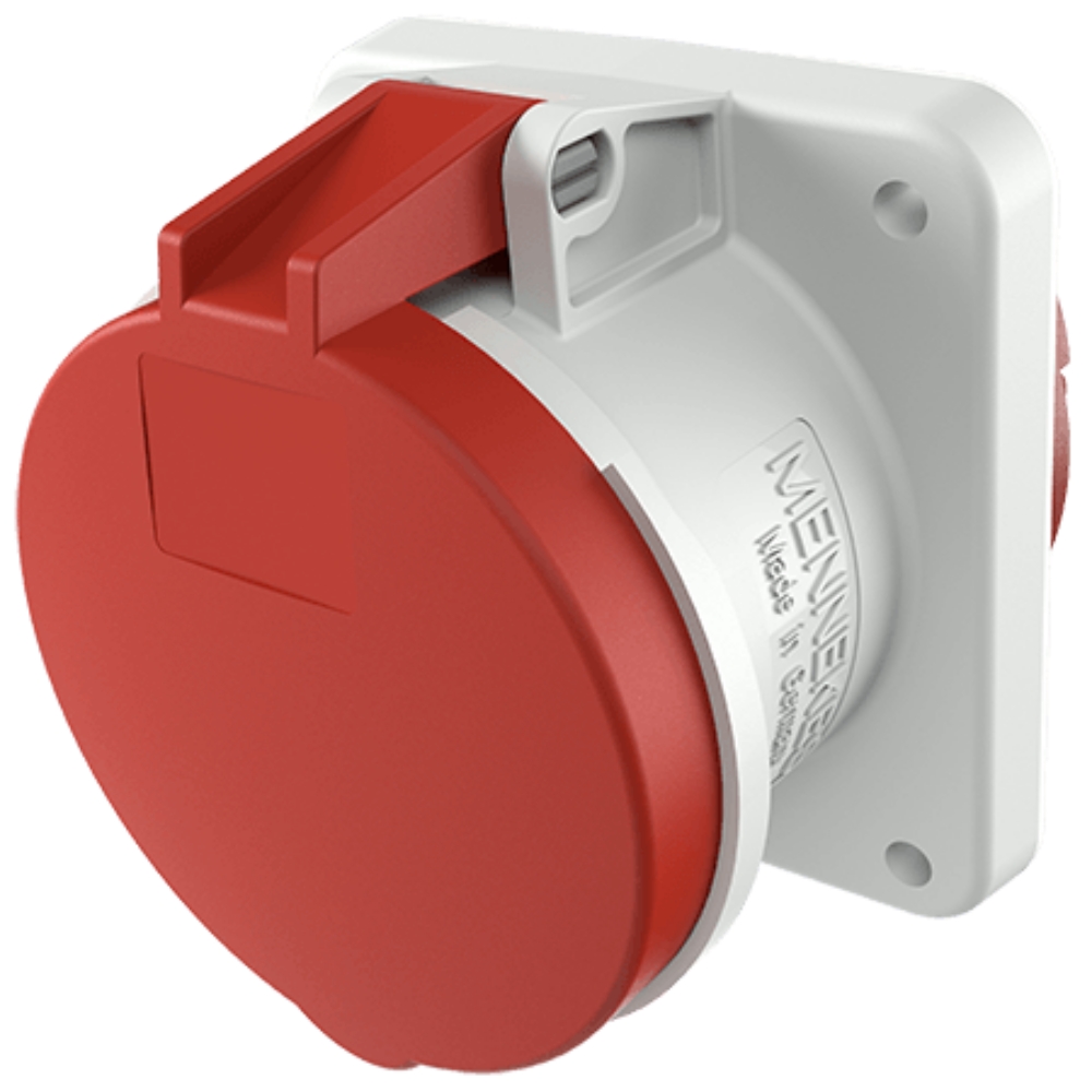 1248A MENNEKES ปลั๊กตัวเมียฝังตรง (3P+E) 63A 400V IP44