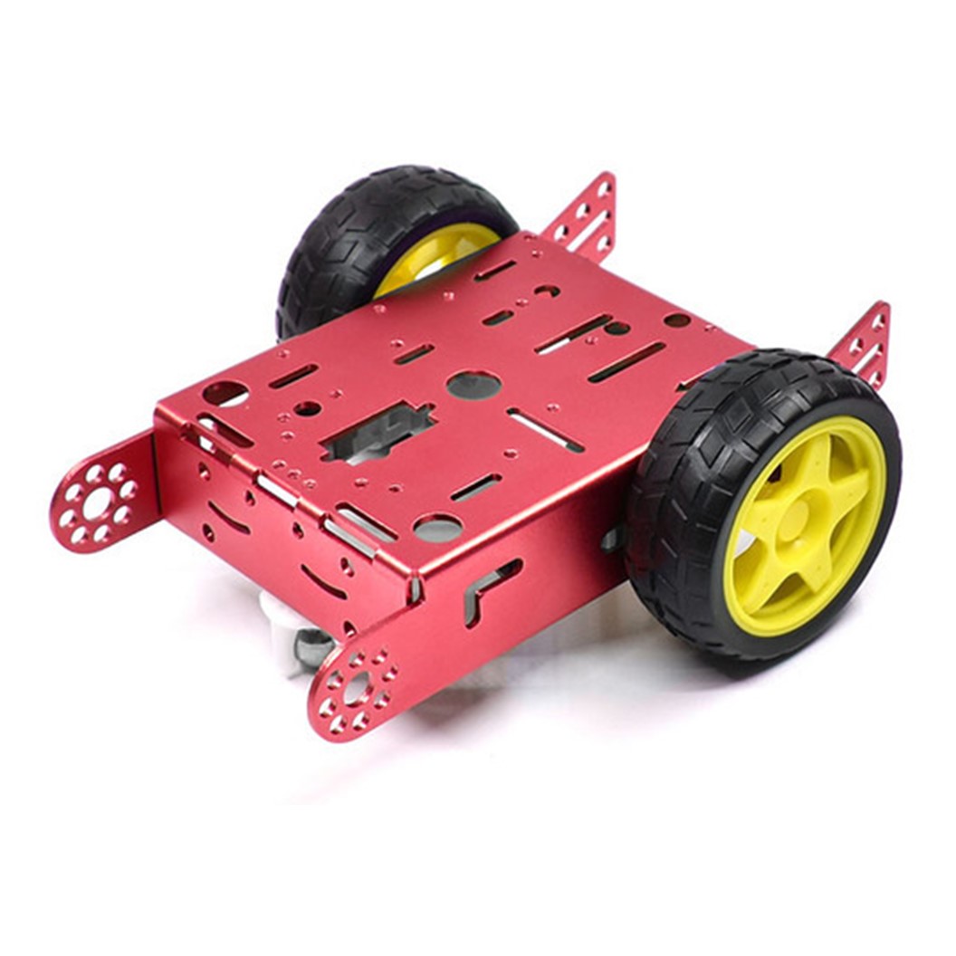 2WD-RED/BLUE โครงรถอลูมิเนียม 3 ล้อ สีแดง/สีน้ำเงิน Aluminum Alloy Smart robot car chassis kit โครงรถ 3ล้อ โครงรถอาร์ดูโน่ Arduino