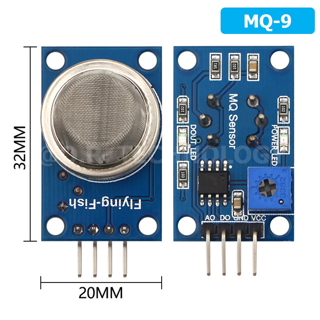 AB053 MQ-9 เซนเซอร์ตรวจจับ ก๊าซคาร์บอนมอนอกไซด์ ก๊าซติดไฟ CO Carbon Monoxide Methane Liquefied Gas Sensor Detection เซนเซอร์แก๊ส เซนเซอร์ตรวจจับก๊าซ