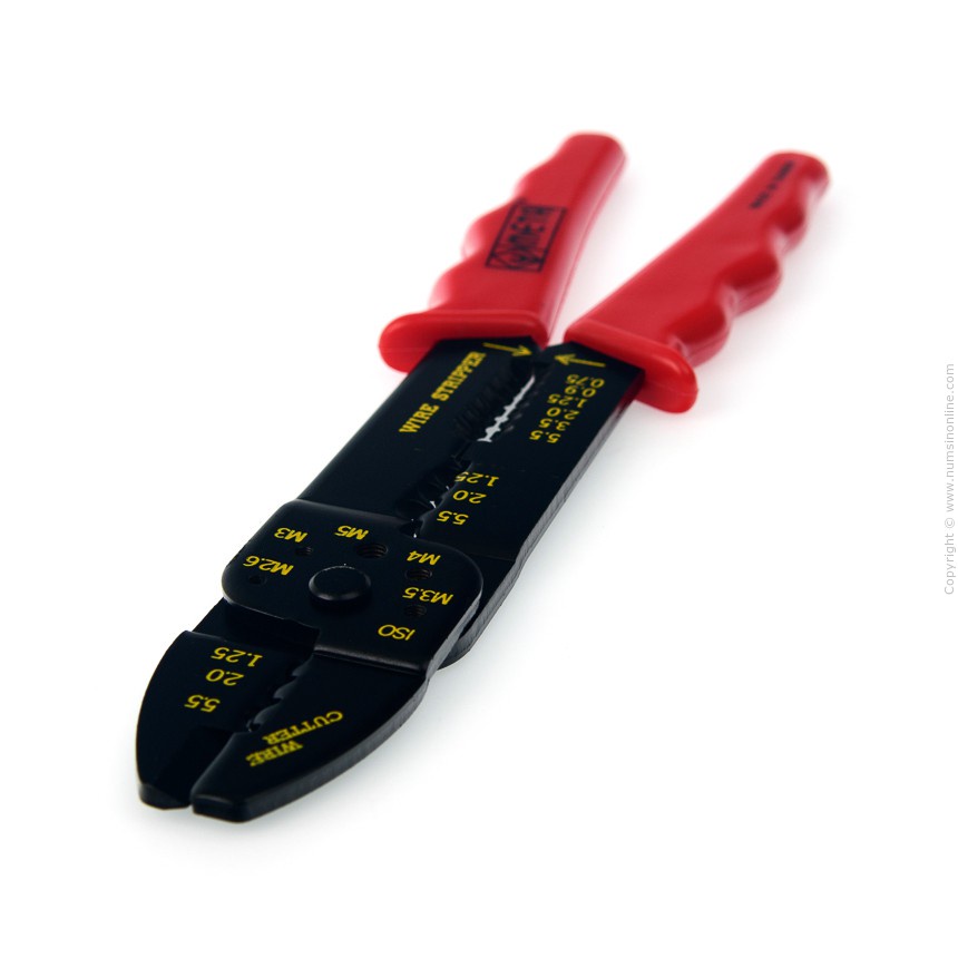 คีมย้ำหางปลา META 9.1/2 นิ้ว (ราคารวมแวท) ย้ำหางปลาเปลือย คีมย้ำสายไฟ ย้ำแน่น ไม่หลุด สลิปต่อสาย{0404905101}