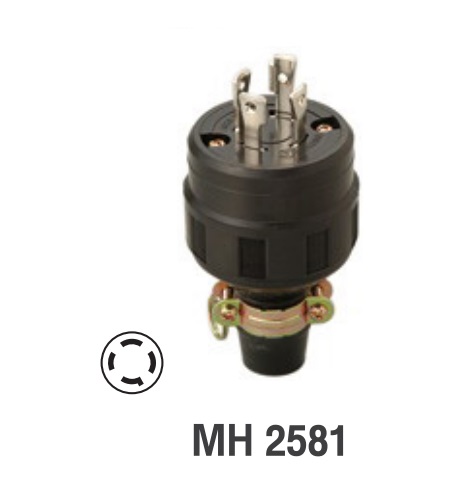 MH2581 NEMA L17-30 3P+E 30A 600V Meikosha