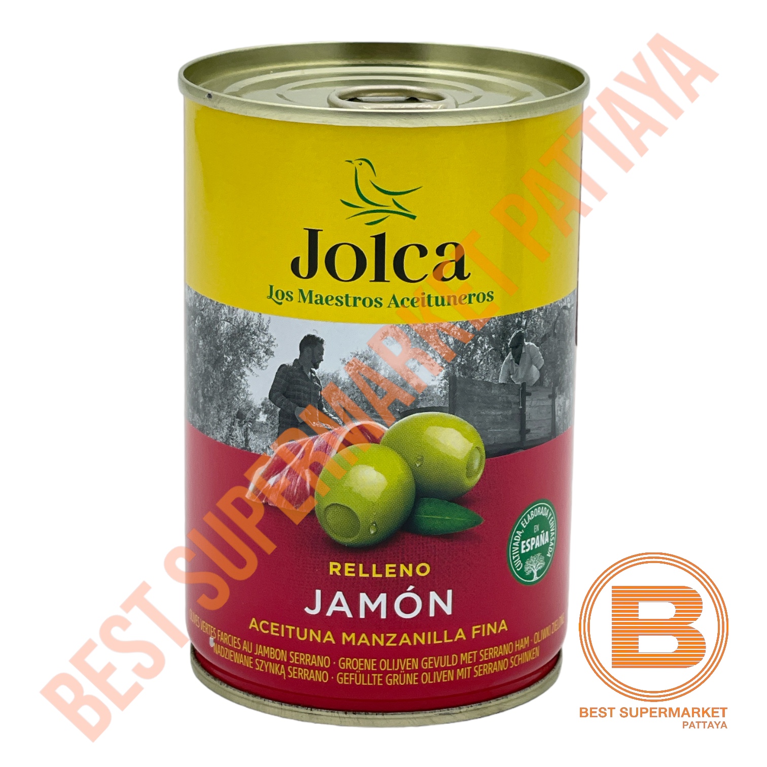 จอลก้า มะกอกเขียวสอดไส้ 300 กรัม Jolca Stuffed Green Olives 300 g.