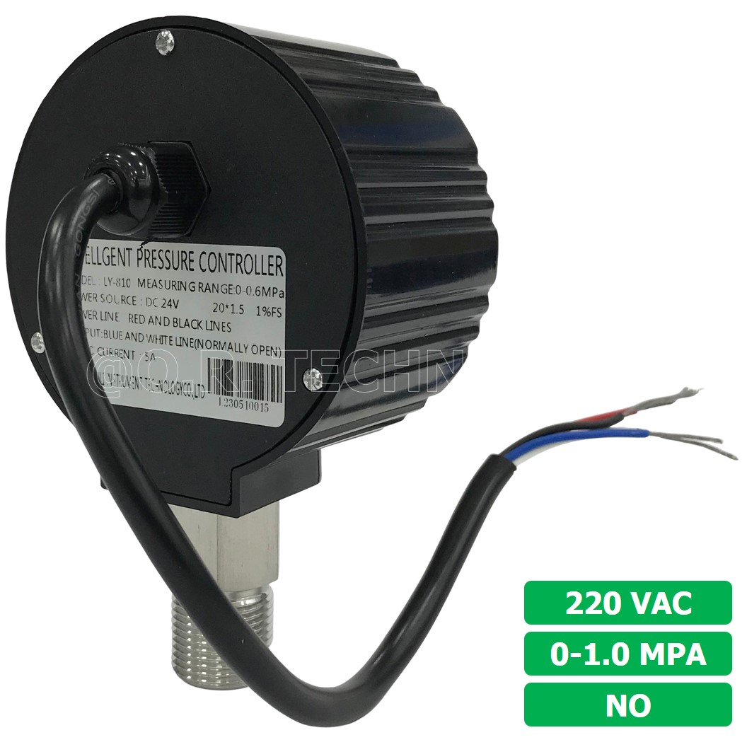 (1ชิ้น) LY-810 220VAC 1.0MPA สวิทช์แรงดันดิจิตอล เกจวัดแรงดันดิจิตอล Intelligent Pressure Controller Digital Pressure switch เครื่องวัดความดันดิจิตอล