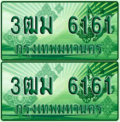 ป้ายประมูล 6161 เลขรถ 3ฒม 6161 ผลรวมดี 25 กระบะแคป (6)