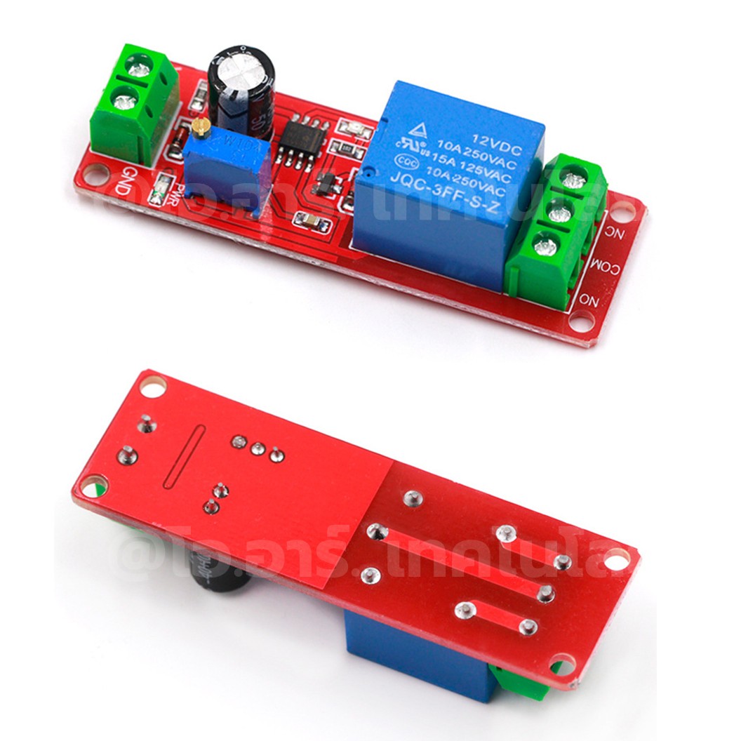 NE555 5V/12V รีเลย์ หน่วงเวลาเปิด/ปิด Delay Relay Module Time Delay Switch Delay Timer Relay 1-10s Fixed DC 5VDC/12VDC โมดูลรีเลย์หน่วงเวลา