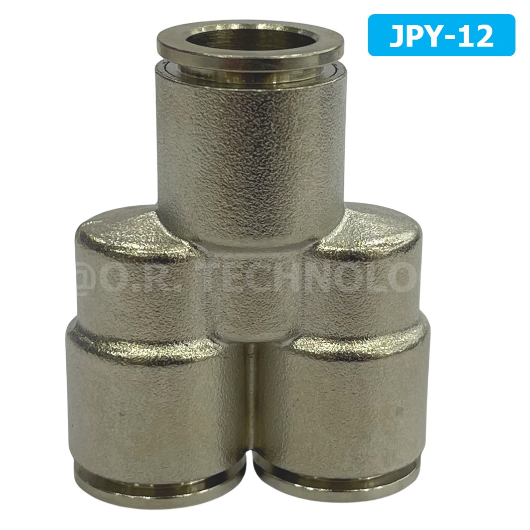 (1ชิ้น) JPY-12 ข้อต่อลม สแตนเลส 3ทาง ตัวY STAINLESS 3 Way Air Connector JPY Pneumatic 3 Ways Fitting ข้อต่อลมสแตนเลส สำหรับ สายลม 12x8mm