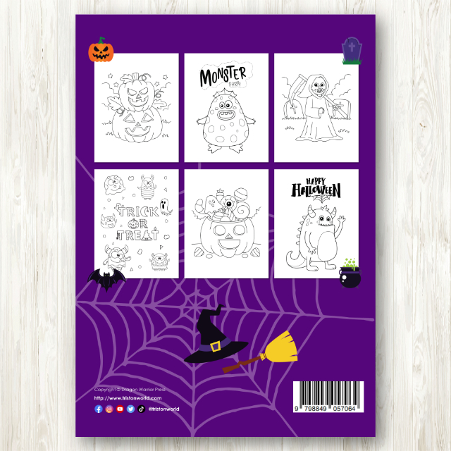สมุดระบายสีฮาโลวีน Happy Halloween Coloring Book