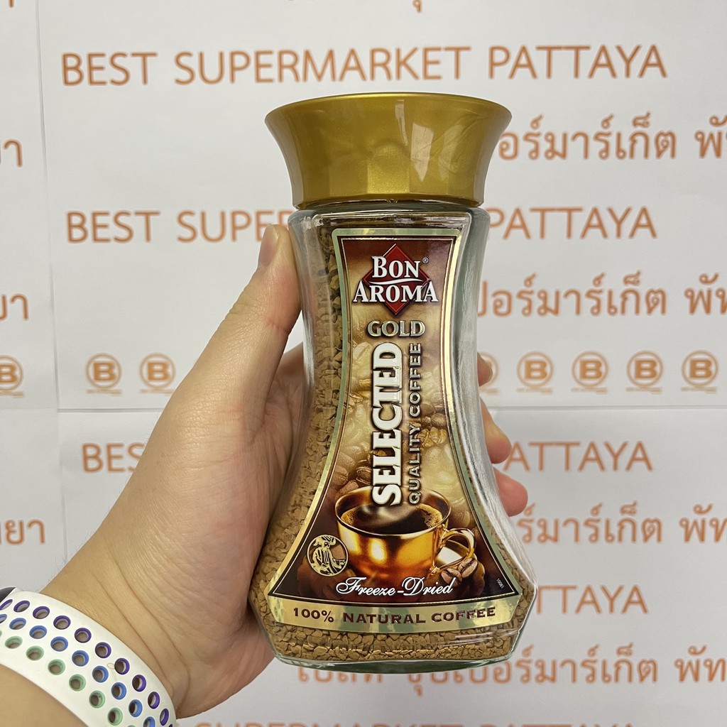 บอน อโรมา โกลด์ ซีเล็คเต็ด ควอลิตี้ คอฟฟี่ 100 กรัม Bon Aroma Gold Selected Quality Coffee 100 g.