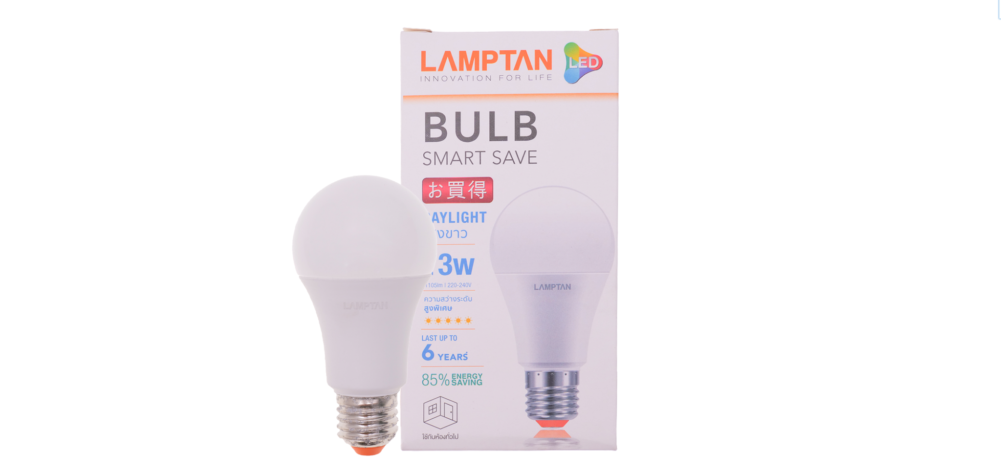 หลอดLED 13 วัตต์ แสงขาว LAMPTAN รุ่น SMART SAVE ขั้วE27