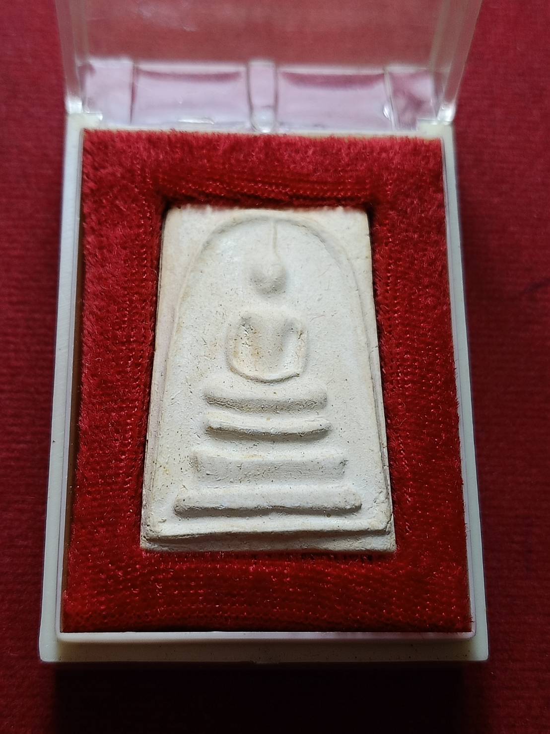 พระสมเด็จวัดระฆัง พิมพ์ใหญ่ เนื้อผง พระครูโฆสิตปริยัติคุณ ได้เลื่อนสมณศักดิ์ ปี 32 พร้อมกล่อง (SKU-06733)