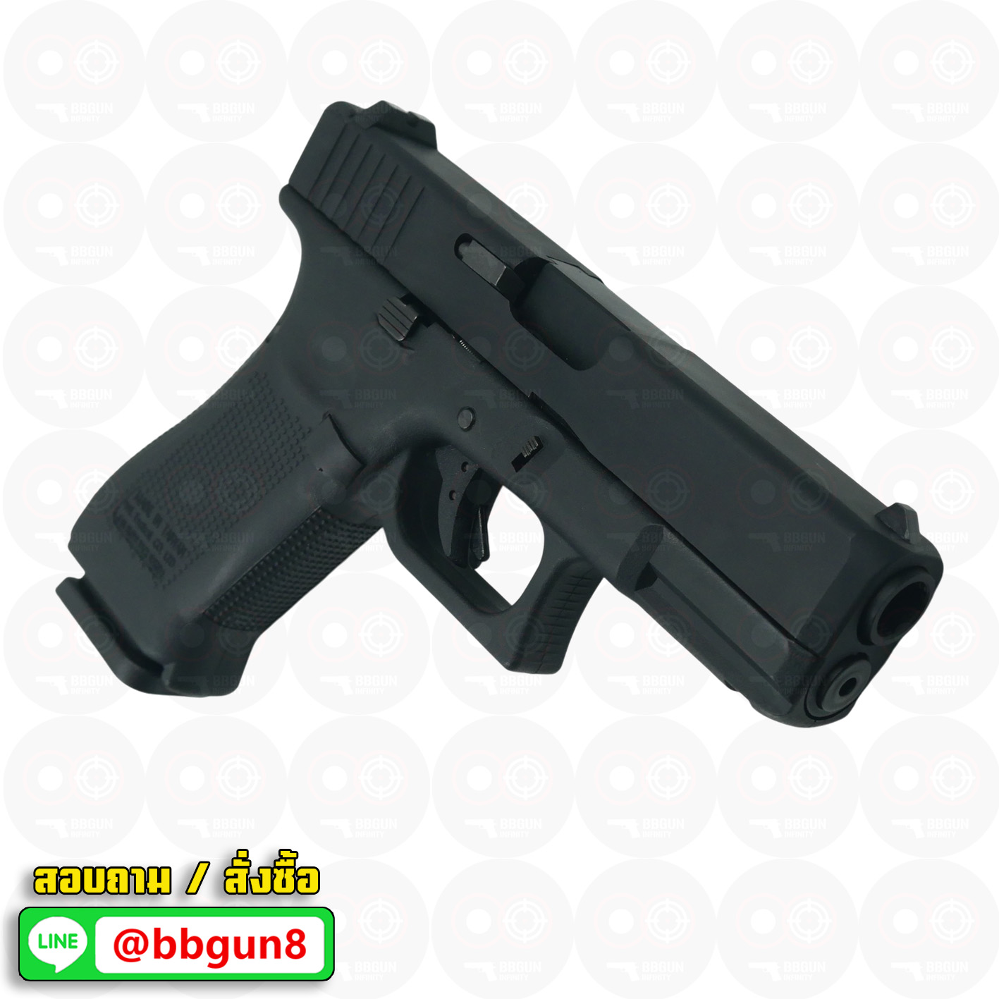 บีบีกันอัดแก๊ส WE G19X Glock19X GBB สีดำ Black BB GUN