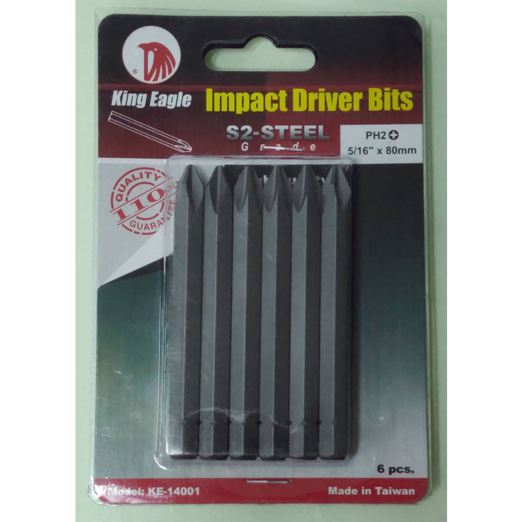 ดอกไขควงตอกชุบแข็งปลายแหลม PH2 / PH3 ราคาถูก (1แผง มี 6 อัน) (ราคารวมแวท) หัวไขควง ดอกไขควงปลอกแม่เหล็ก