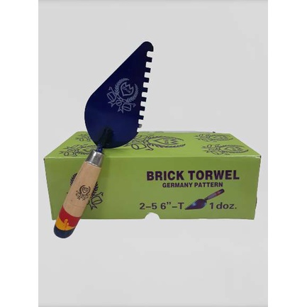 เกรียงแหลมก่ออิฐ มีฟันข้างๆ 6 นิ้ว BRICK TROWEL (กล่องละ 1 โหล) (ราคารวมแวท) เกรียงใบโพธิ์ เกรียงก่ออิฐ เกรียงสามเหลี่ยม เกรียงแหลม