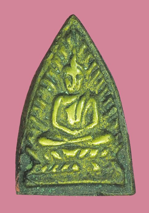 ขายแล้ว*38593 พระหล่อหลวงพ่อใหญ่ วัดบุญใหม่ อุตรดิตถ์ ปี 2485 เนื้อทองเหลือง เจ้าของเดิมเลี่ยมเปิดหน้าเปิดหลัง 92