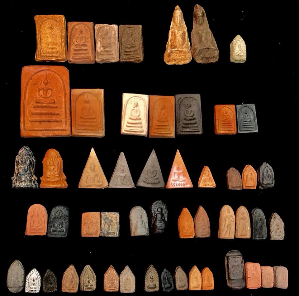 ขายแล้ว*39093 พระลีลา หลวงพ่อหอม วัดบางเตยกลาง ปี 2484 ปทุมธานี เนื้อดิน(แจกยุคสงครามอินโดจีน) 9.1