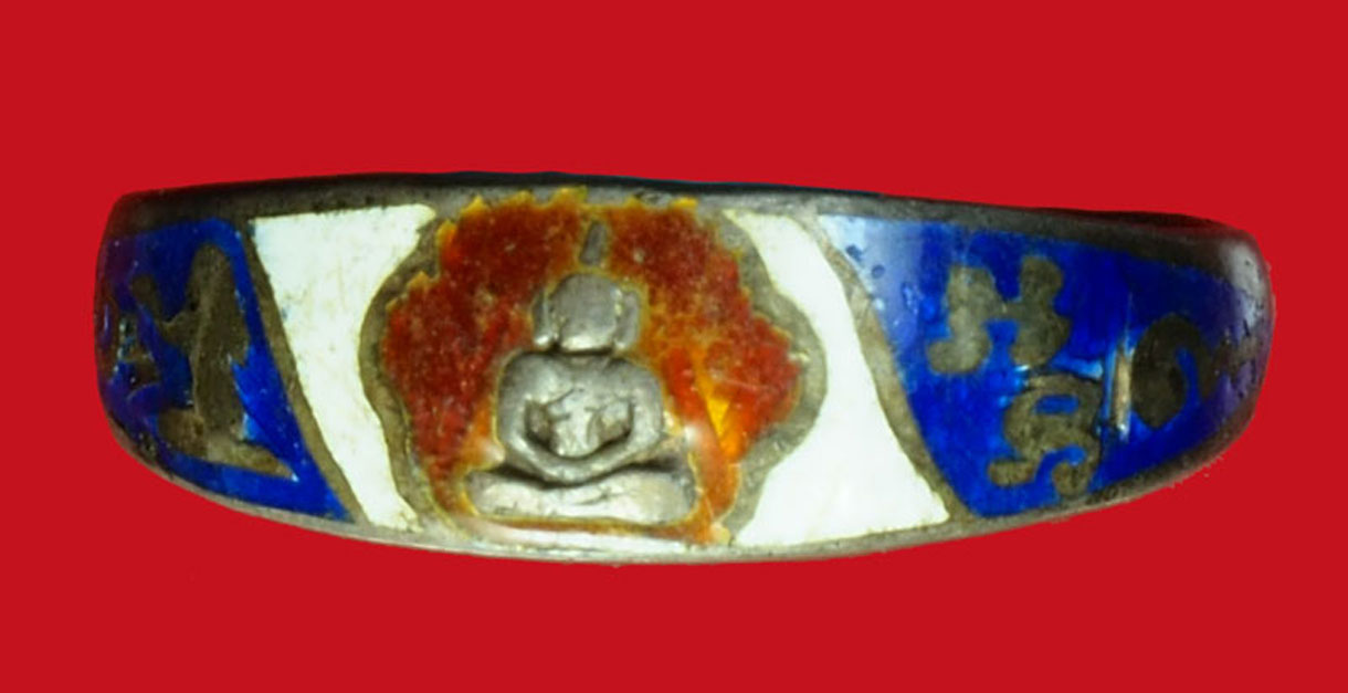 เลิกจำหน่าย*35894 แหวนพระพุทธข้างนางกวัก หลวงพ่อจง วัดหน้าต่างนอก อยุธยา เนื้้อเงิน 12